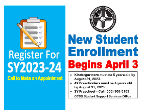 New Student Registration Now Open