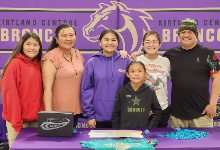 Congratulations to Kirtland Central High School's Bryanne Morgan for signing her national letter of intent to run cross country for the Coconino Community College Comets!